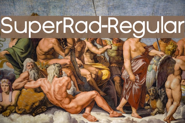SuperRad-Regular Font examples