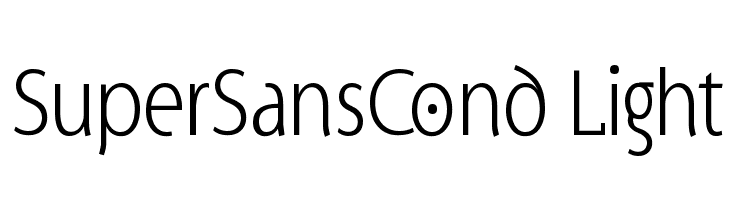 SuperSansCond Light Font