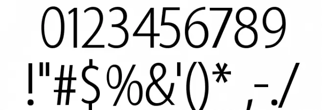 SuperSansCond Light Font OTHER CHARS