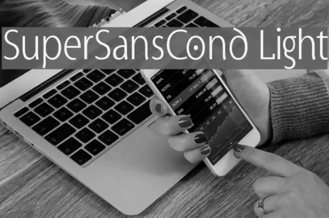 SuperSansCond Light Font examples
