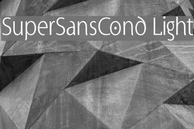 SuperSansCond Light Font examples
