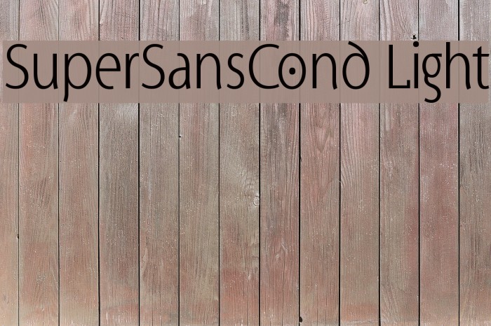 SuperSansCond Light Font examples