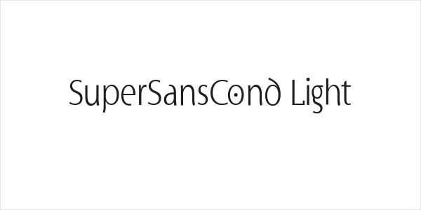 SuperSansCond Light Logo