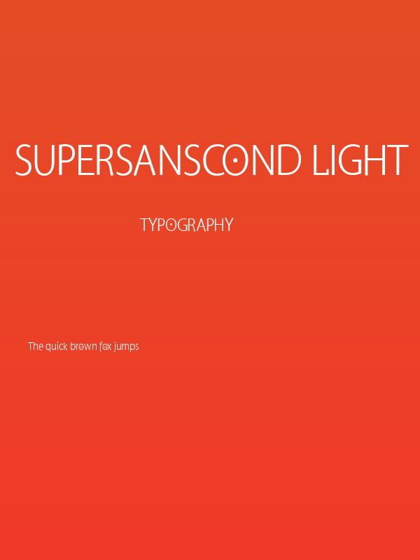 SuperSansCond Light Poster