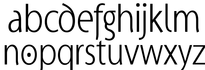 SuperSansCond Light Font LOWERCASE