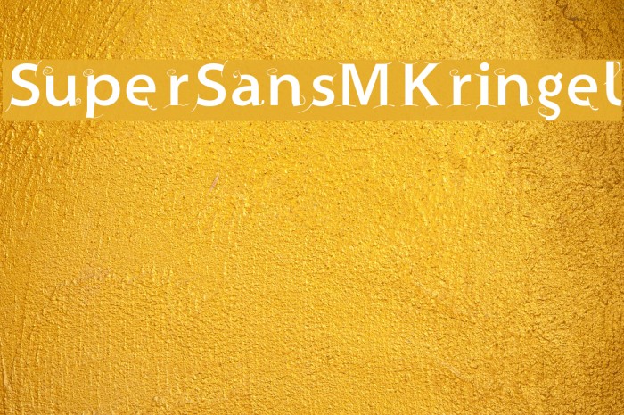 SuperSansMKringel Font examples
