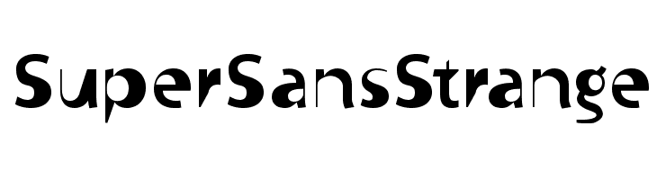 SuperSansStrange  font caratteri gratis