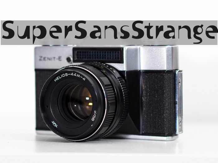 SuperSansStrange Font examples