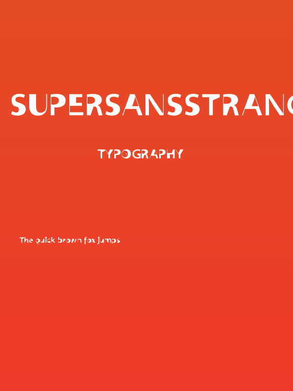 SuperSansStrange Poster