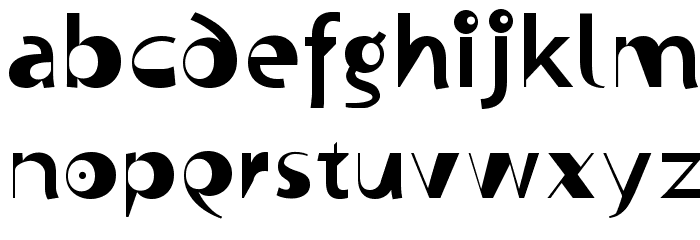 SuperSansStrange Font LOWERCASE