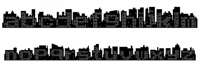 SuperSkyline خط أحرف صغيرة