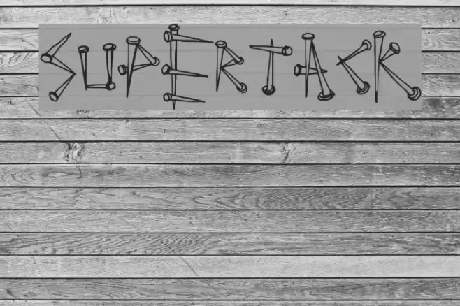 SuperTack Font examples