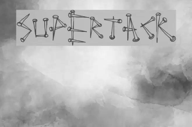 SuperTack Font examples