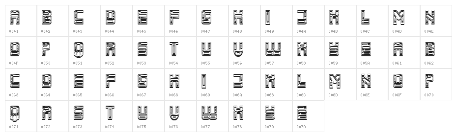 Superba Regular Character Map