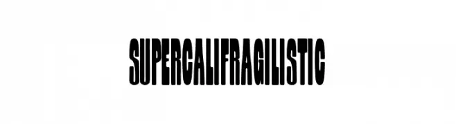 Supercalifragilistic  Frei Schriftart Herunterladen