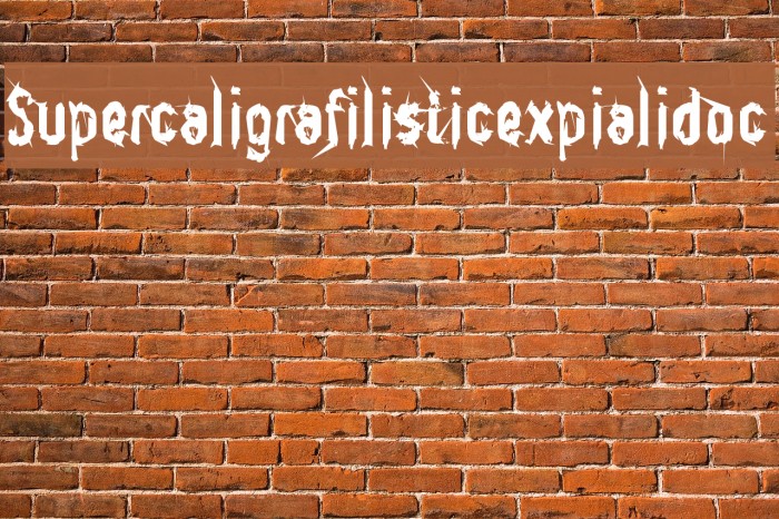 Supercaligrafilisticexpialidoc Font examples