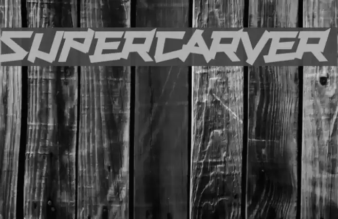Supercarver Font examples