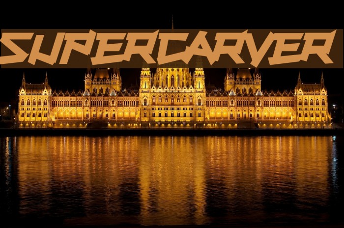 Supercarver Font examples