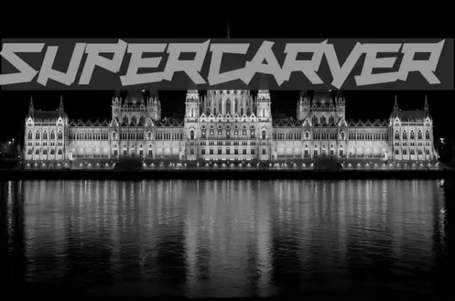 Supercarver Font examples