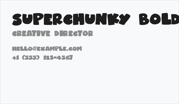 Superchunky Bold Business Card