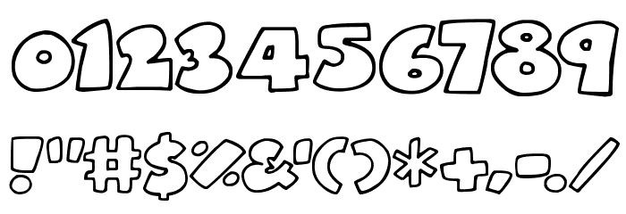 Superchunky Font OTHER CHARS