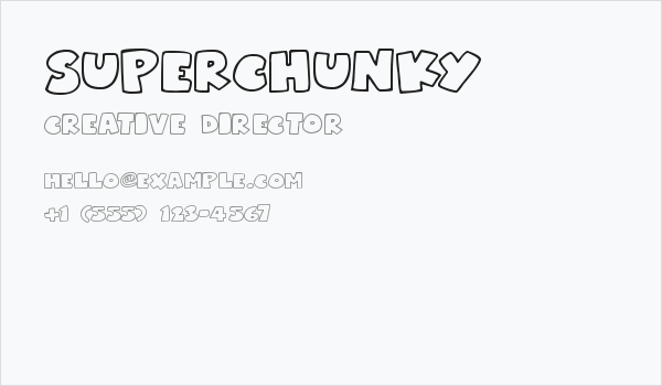 Superchunky Business Card