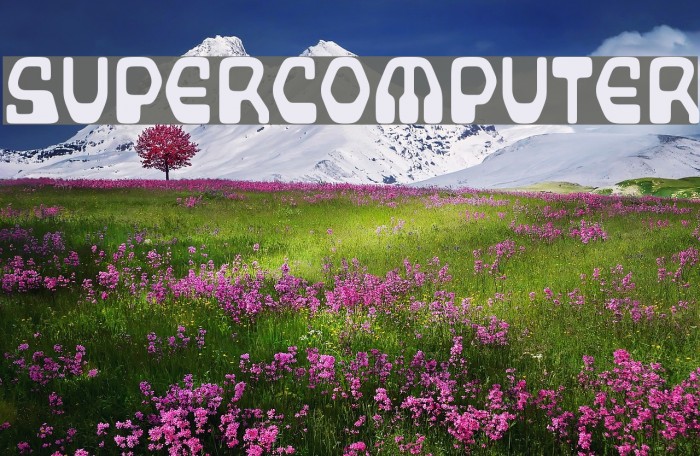 Supercomputer Font examples