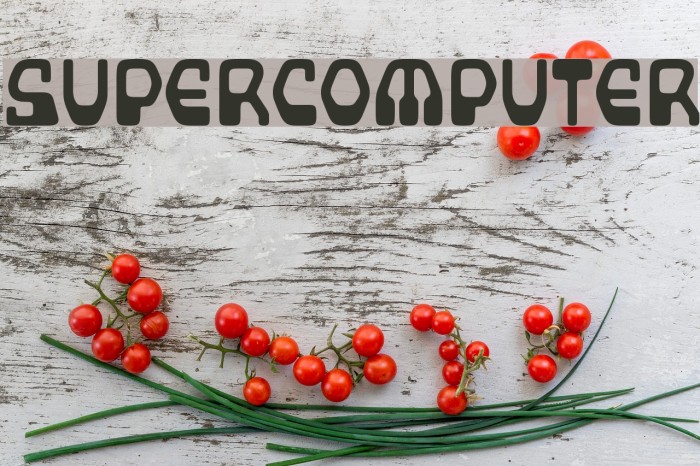 Supercomputer Font examples