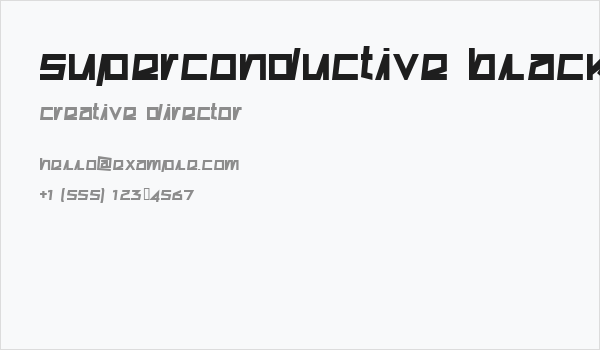 Superconductive Black Business Card