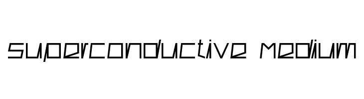 Superconductive Medium  フリーフォントのダウンロード