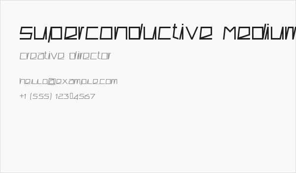 Superconductive Medium Business Card
