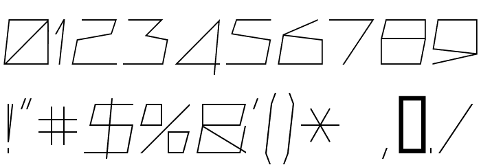 Superconductive Thin Font OTHER CHARS