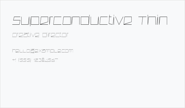 Superconductive Thin Business Card