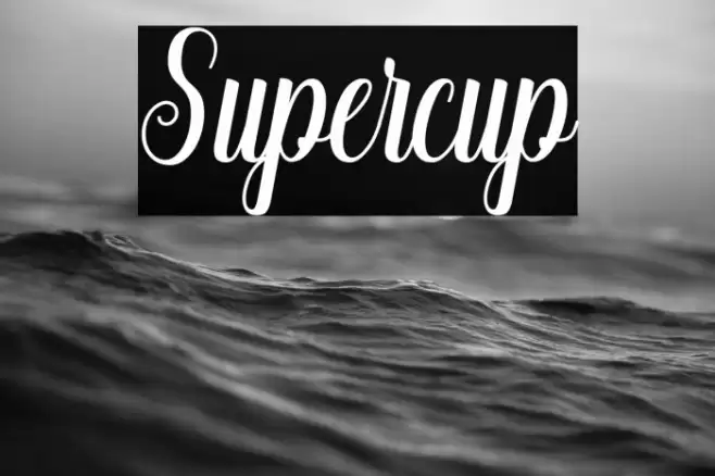 Supercup Font examples
