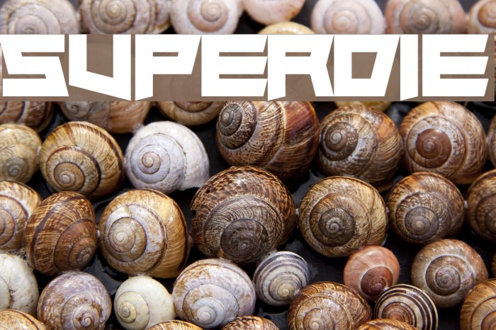 Superdie Font examples