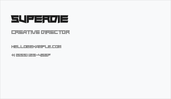 Superdie Business Card