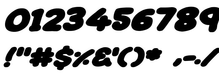 Superfats Italic Font OTHER CHARS