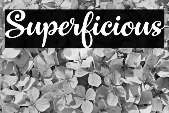 Superficious Font examples
