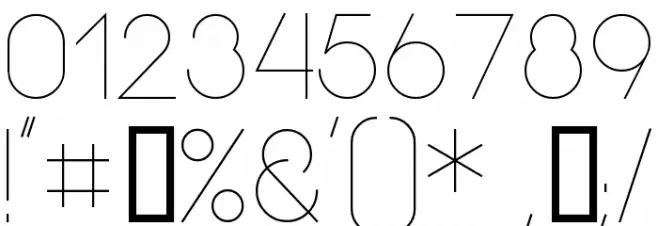 Superfine Light Font OTHER CHARS