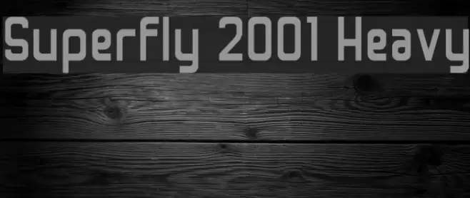 Superfly 2001 Heavy Font examples