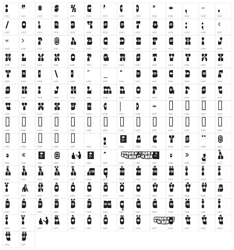 Superfly Character Map