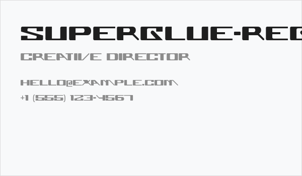 Superglue-Regular Business Card