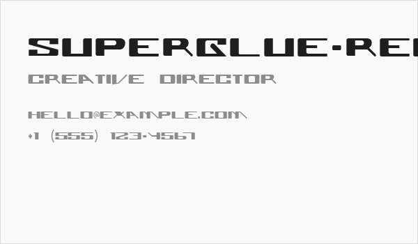 Superglue-Regular Business Card
