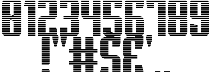 Superguns Horizontal Regular Font OTHER CHARS