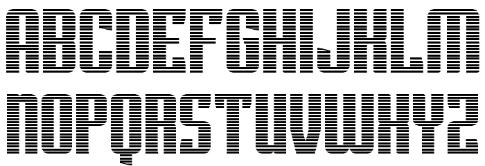 Superguns Horizontal Regular Font LOWERCASE