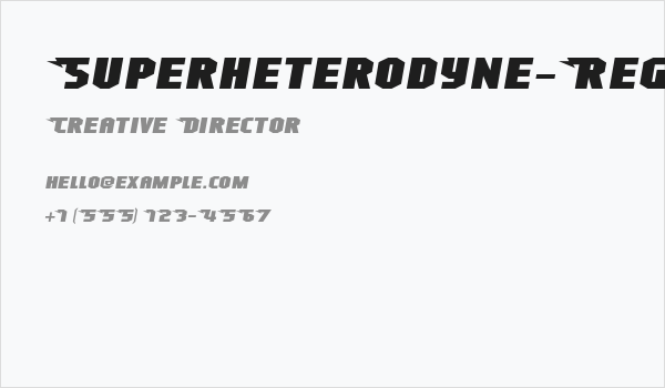 Superheterodyne-Regular Business Card