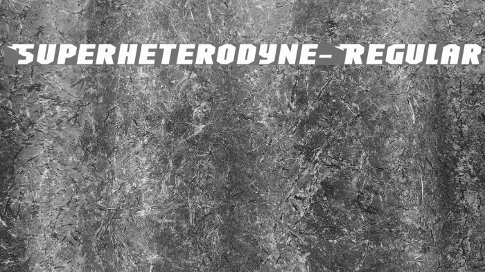 Superheterodyne-Regular Font examples