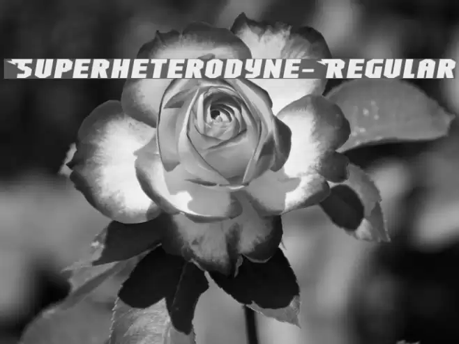 Superheterodyne-Regular Font examples