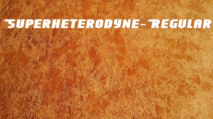 Superheterodyne-Regular Font examples