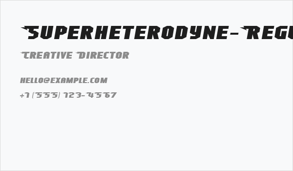 Superheterodyne-Regular Business Card